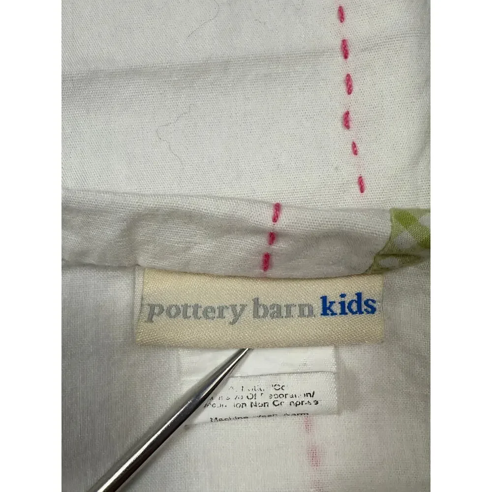 Pottery Barn Kids Hayley Bird Owl Print Set Of 2 Valance Curtains